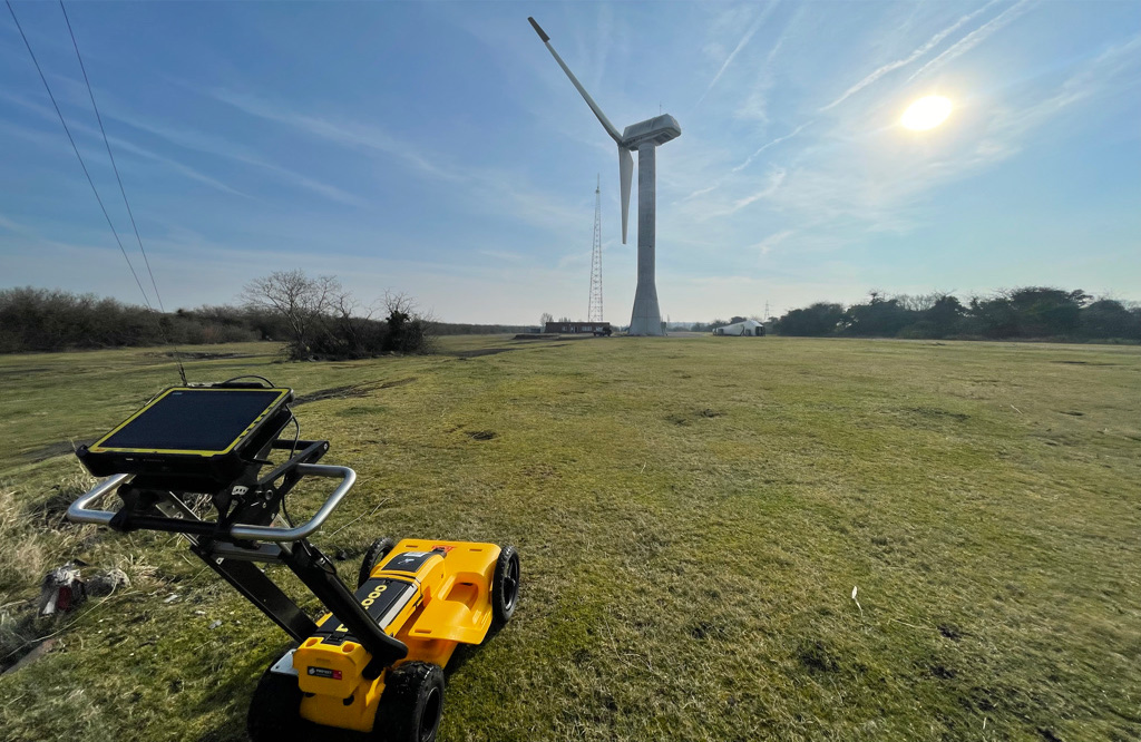 Benefits of a utility survey - Utility survey machinery outside on a field